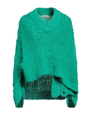Attico The  Woman Sweater Green Size 2 Alpaca Wool, Polyamide, Viscose, Mohair Wool, Polyester