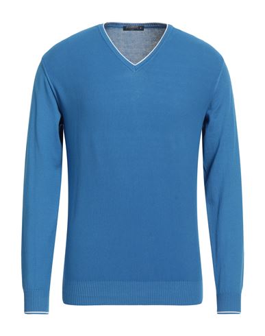 Avignon Man Sweater Light Blue Size M Cotton