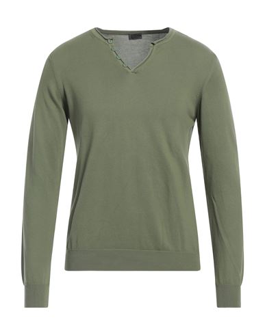 Blauer Man Sweater Military Green Size Xxl Cotton