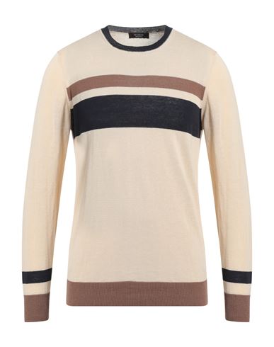 Peserico Man Sweater Beige Size 38 Linen, Cotton