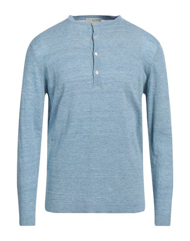 Filippo De Laurentiis Man Sweater Light Blue Size 42 Linen, Cotton