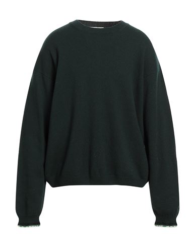 Shop Diomene Man Sweater Dark Green Size L Cashmere, Virgin Wool