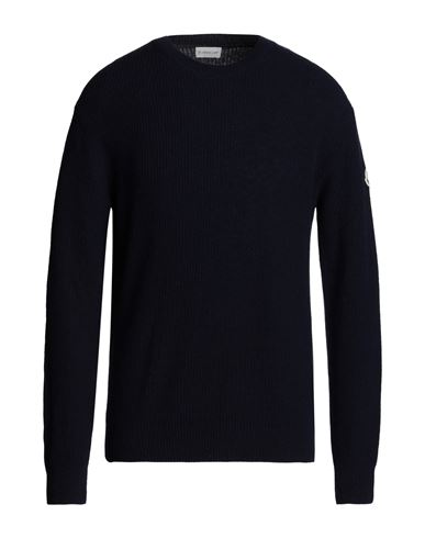 Moncler Man Sweater Navy Blue Size Xl Virgin Wool, Cashmere