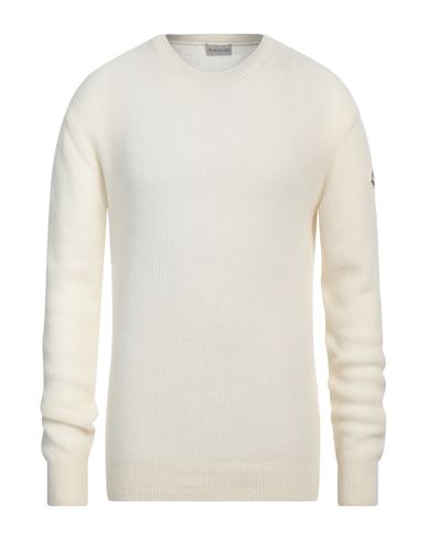 Moncler Man Sweater White Size M Virgin Wool, Cashmere