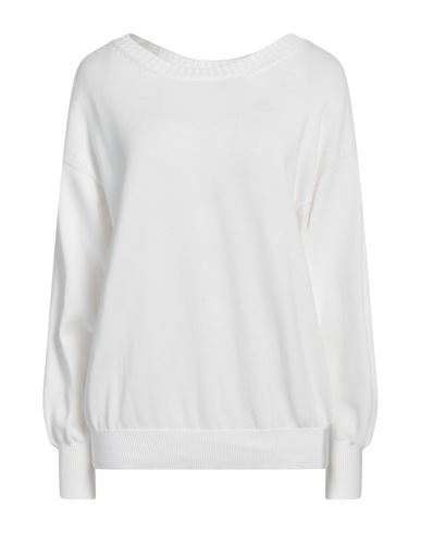 Malo Woman Sweater White Size 8 Cotton
