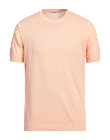 Kangra Man Sweater Apricot Size 42 Cotton In Pink