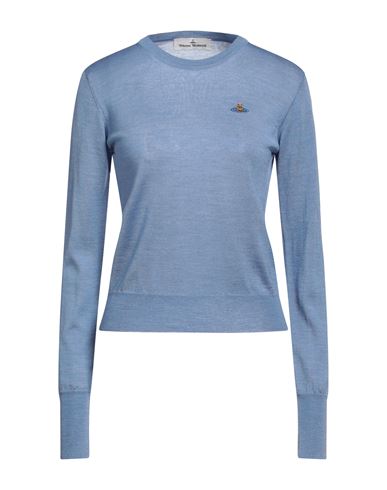Vivienne Westwood Woman Sweater Pastel Blue Size L Wool, Silk