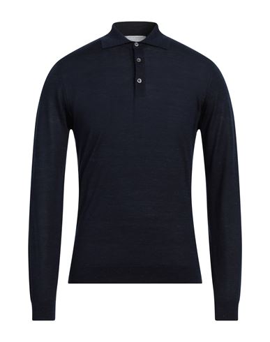 Filippo De Laurentiis Man Sweater Navy Blue Size 40 Cashmere, Silk, Hemp
