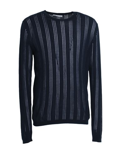 Grey Daniele Alessandrini Man Sweater Midnight Blue Size 40 Cotton
