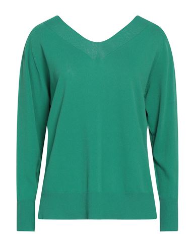 Solotre Woman Sweater Green Size Onesize Viscose, Polyamide