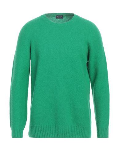 Shop Drumohr Man Sweater Green Size 42 Lambswool