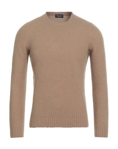Drumohr Man Sweater Sand Size 40 Lambswool