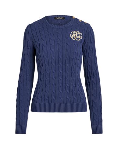 Lauren Ralph Lauren Woman Sweater Blue Size Xl Cotton