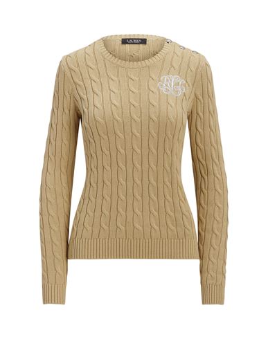 Lauren Ralph Lauren Woman Sweater Sand Size Xl Cotton In Beige