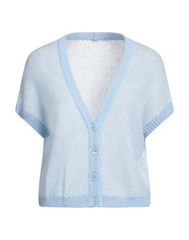 Peserico Woman Cardigan Sky Blue Size 6 Baby Alpaca Wool, Polyamide, Virgin Wool
