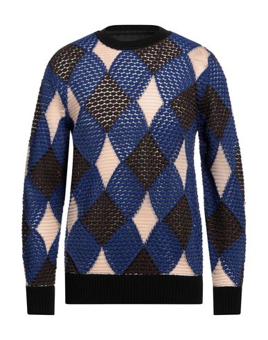 Botter Man Sweater Navy Blue Size M Wool, Polyester
