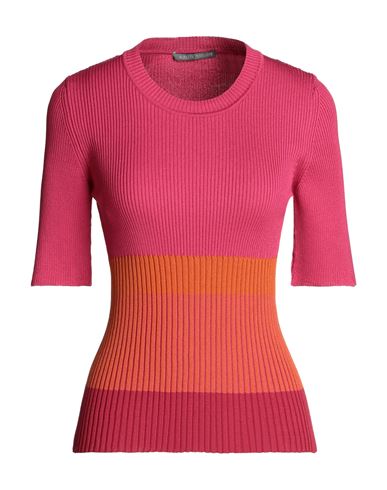 Alberta Ferretti Woman Sweater Fuchsia Size 10 Cotton In Pink