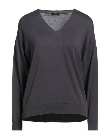 Peserico Woman Sweater Steel Grey Size 6 Cotton