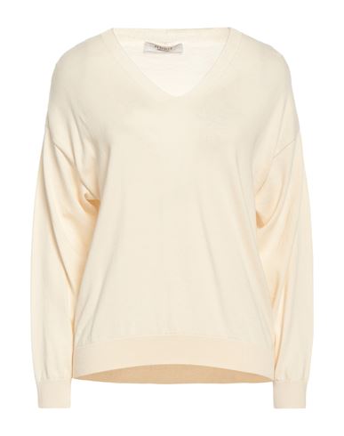 Peserico Woman Sweater Cream Size 6 Cotton In White