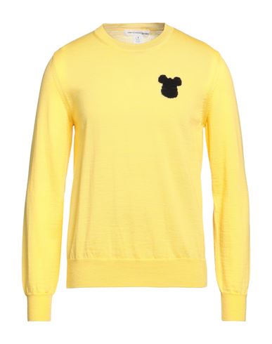 Comme Des Garçons Man Sweater Yellow Size L Acrylic, Wool