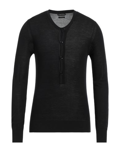 Tom Ford Man Sweater Black Size 42 Viscose, Silk