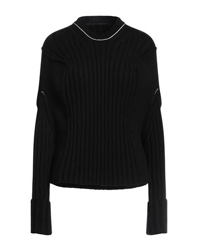 Mm6 Maison Margiela Woman Sweater Black Size L Cotton, Acrylic, Wool, Polyamide, Elastane