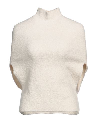 Jil Sander Woman Turtleneck Ivory Size 2 Wool, Viscose, Polyamide, Elastane In White