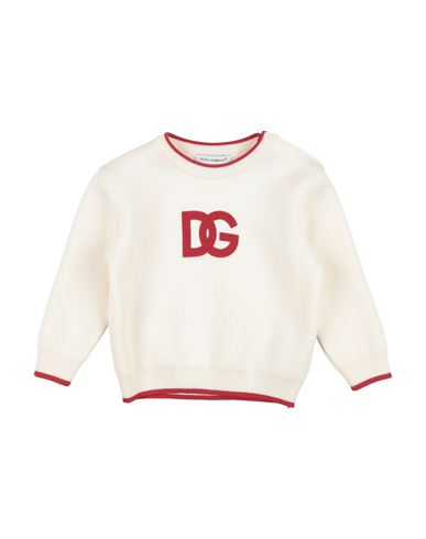 Dolce & Gabbana Babies'  Newborn Boy Sweater Ivory Size 3 Virgin Wool, Polyamide In White