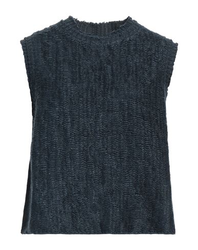 Maison Margiela Woman Sweater Midnight Blue Size L Hemp, Cotton