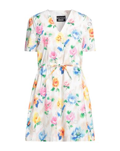 Shop Boutique Moschino Woman Mini Dress White Size 4 Cotton