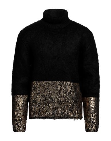 Dolce & Gabbana Man Turtleneck Gold Size M Mohair Wool, Polyamide