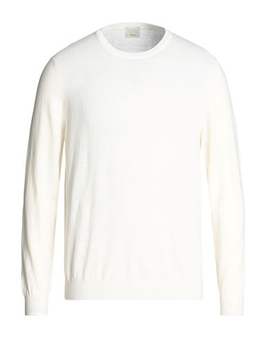 Drumohr Man Sweater Ivory Size 44 Organic Cotton, Linen In White