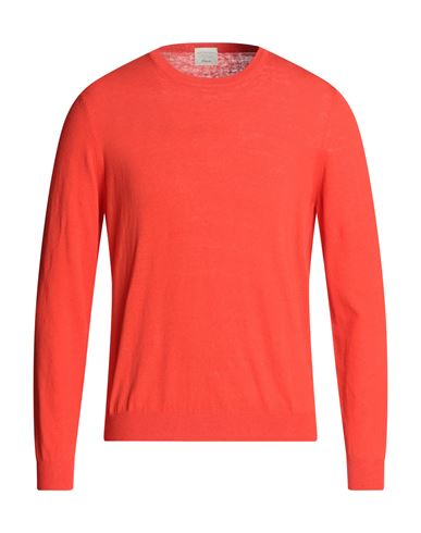 Drumohr Man Sweater Orange Size 44 Organic Cotton, Linen