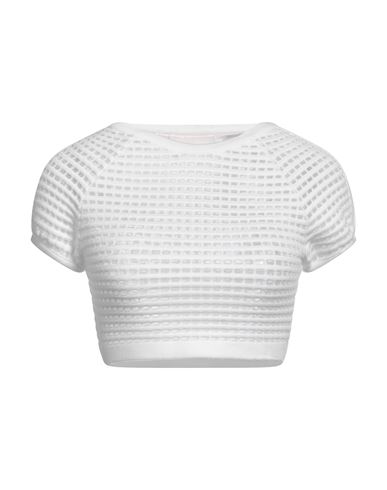 Genny Woman Sweater White Size 6 Viscose, Elastane