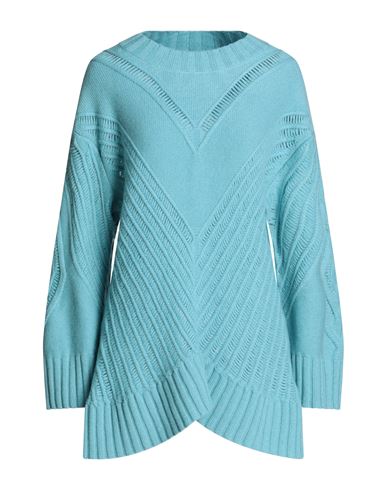 Malo Woman Sweater Sky Blue Size M Cashmere