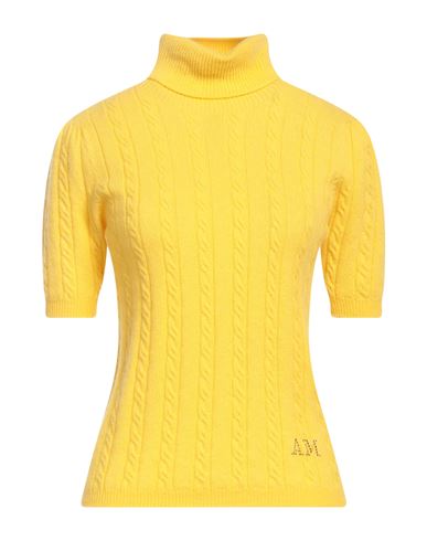 Anna Molinari Woman Turtleneck Yellow Size S Wool, Cashmere In Gray