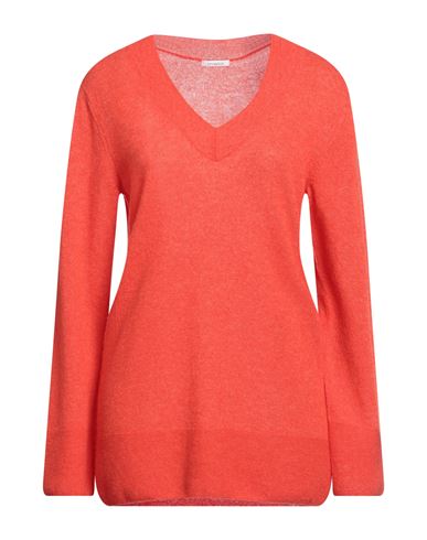 Malo Woman Sweater Rust Size 6 Cashmere, Polyamide In Red