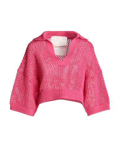 Ramael Woman Sweater Fuchsia Size M Cotton In Pink