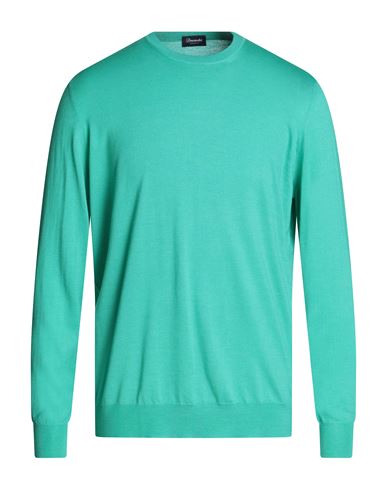 Shop Drumohr Man Sweater Green Size 42 Cashmere, Merino Wool, Silk