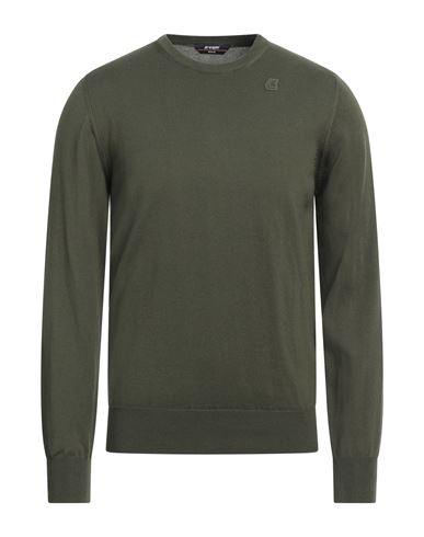 K-way Man Sweater Dark Green Size M Cotton