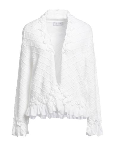 Gran Sasso Woman Cardigan White Size 10 Viscose, Polyester, Polyamide, Elastane