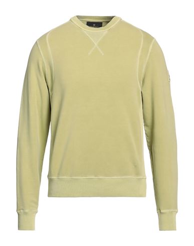 Belstaff Man Sweatshirt Acid Green Size Xl Cotton, Elastane