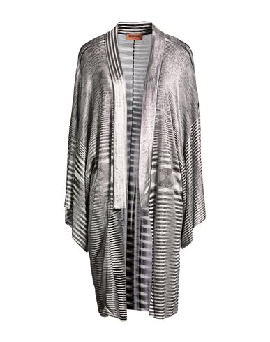 Missoni Woman Cardigan Black Size S Viscose, Polyurethane In Multi
