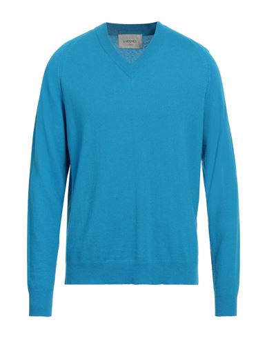 Shop Lucques Man Sweater Azure Size 40 Wool, Cashmere In Blue