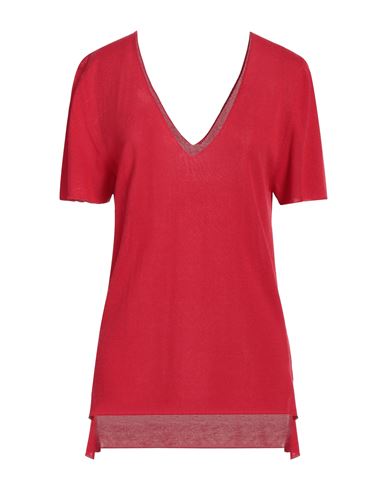 Antonia Zander Woman Sweater Red Size M Rayon, Organic Cotton