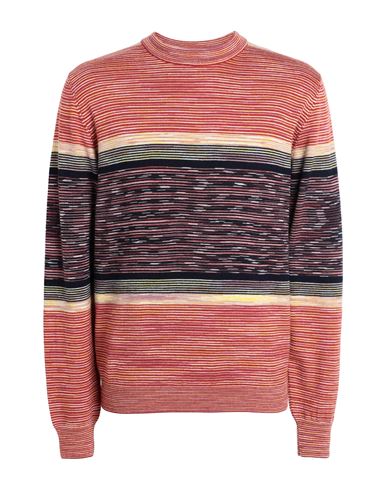 M Missoni Man Sweater Brick Red Size Xl Wool