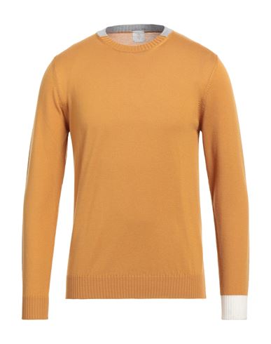 Eleventy Man Sweater Ocher Size M Wool In Yellow