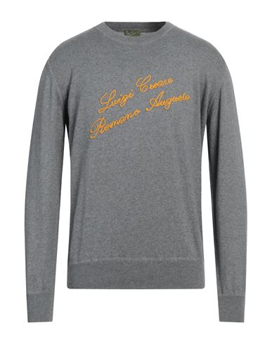 Lardini Man Sweater Grey Size M Cotton, Cashmere In Gray