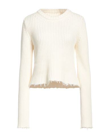 Mm6 Maison Margiela Woman Sweater Off White Size L Cotton, Wool, Polyamide, Elastane