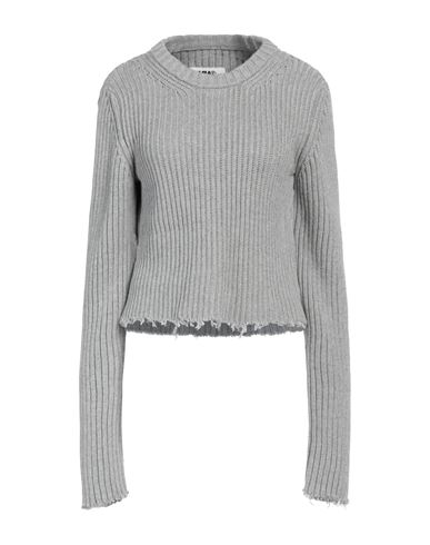 Mm6 Maison Margiela Woman Sweater Grey Size M Cotton, Wool, Polyamide, Elastane